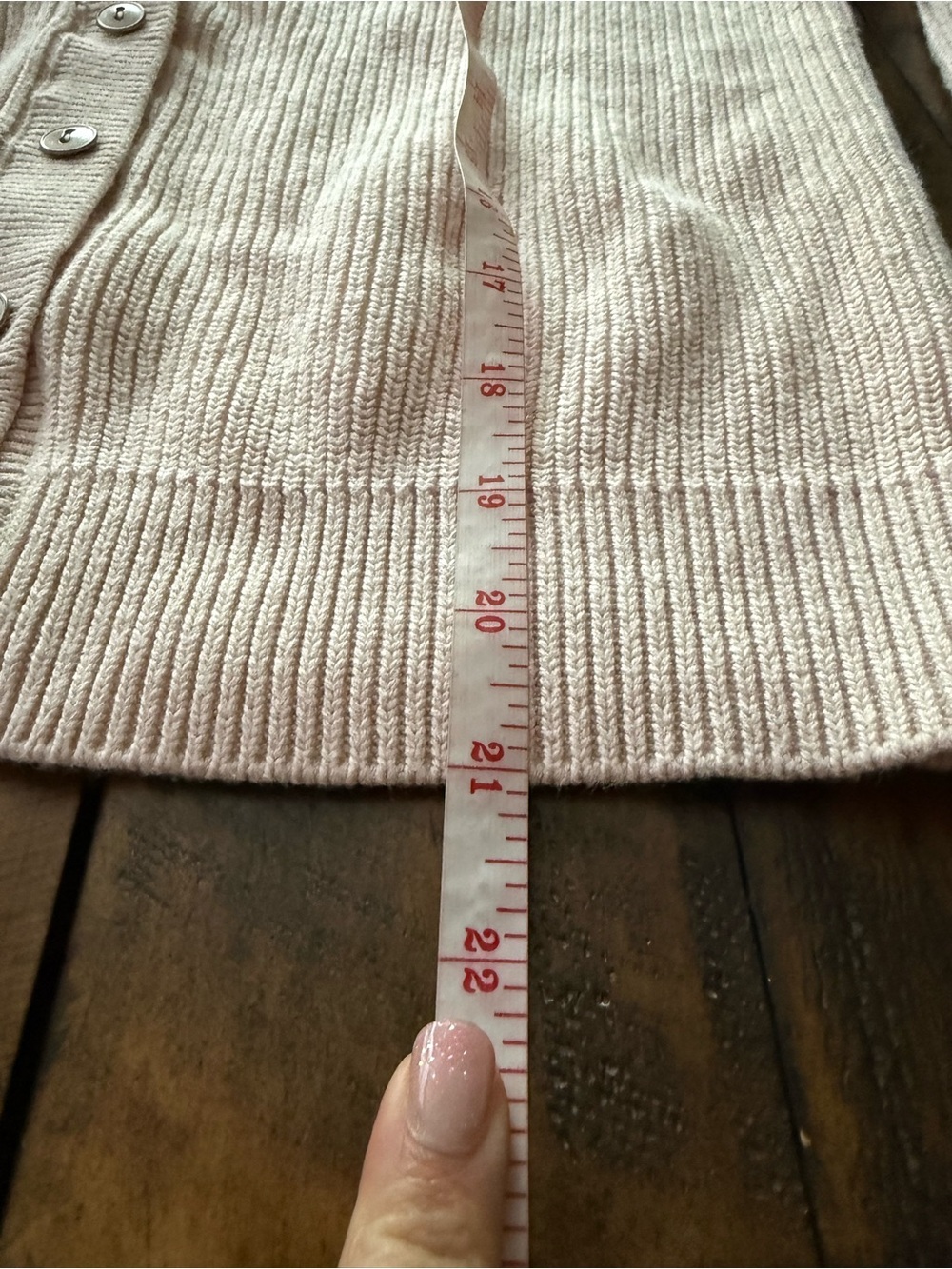 Sz M CAbi Soft Blush Lace-Back Crew Cardigan - Picture 9 of 9